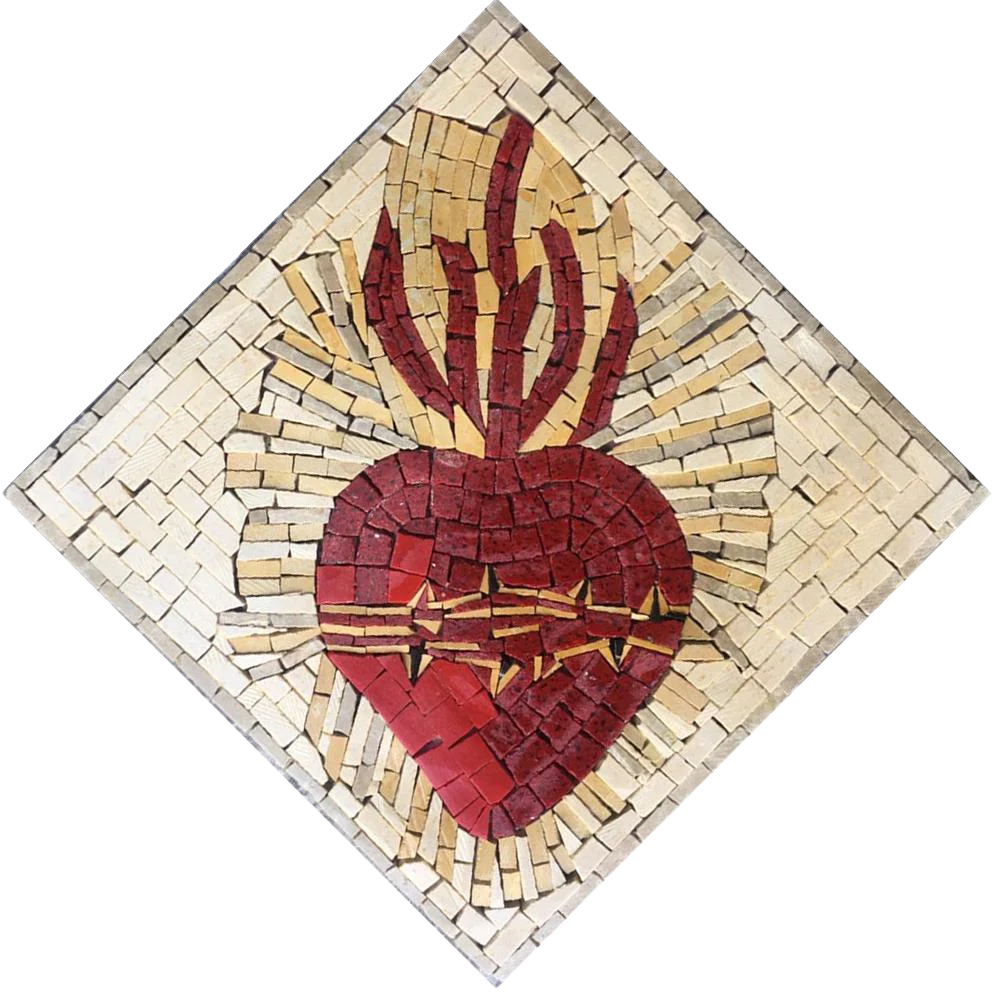 Sacred Heart - Mosaic Wall Art