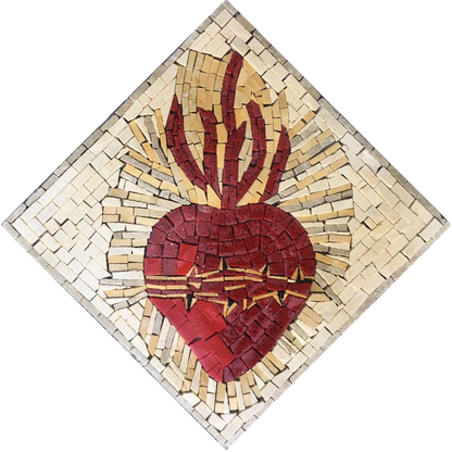 Sacred Heart - Mosaic Wall Art