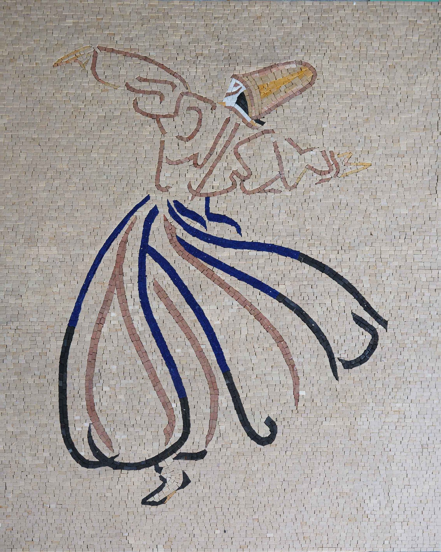 The Whirling Darvish Mosaic Art