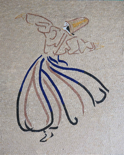 The Whirling Darvish Mosaic Art