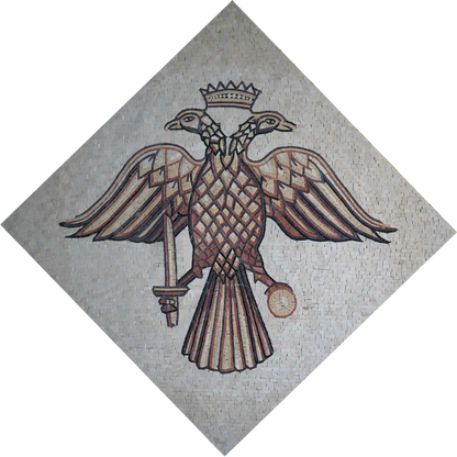 Mosaic Artwork - Two Heads Eagle