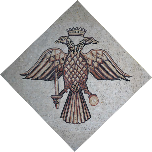 Mosaic Artwork - Two Heads Eagle