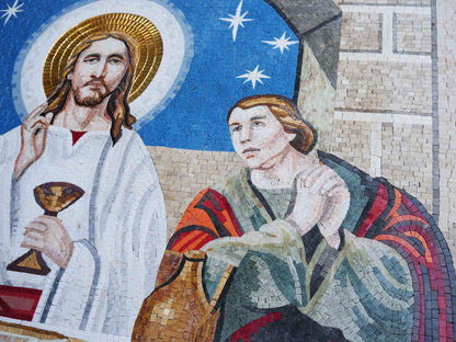 Contemporary Last Supper Mosaic Reproduction