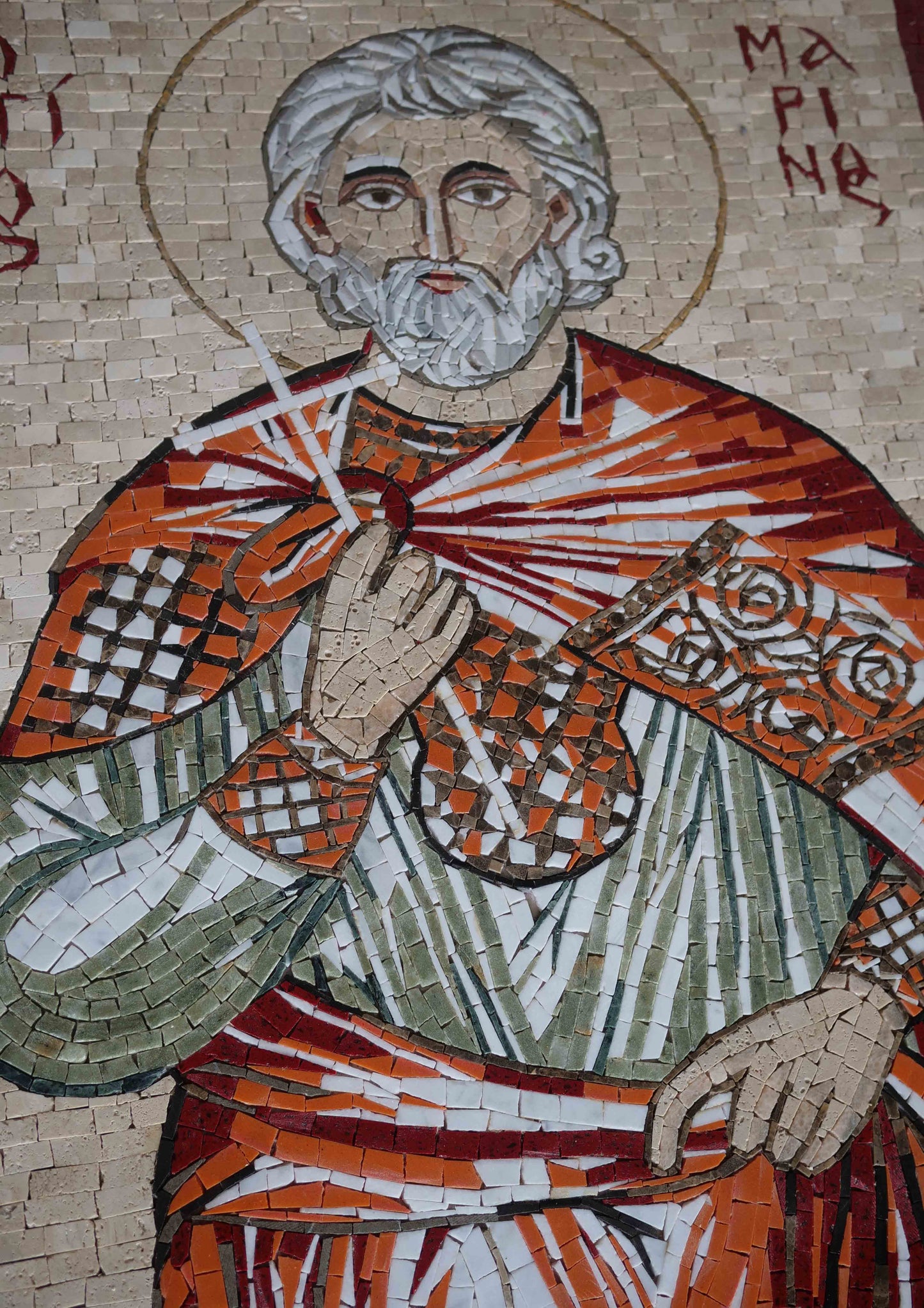 Saint Nicholas Religious Mosaic Art