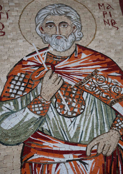 Saint Nicholas Religious Mosaic Art