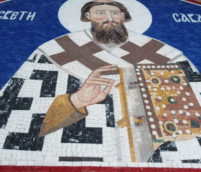 Saint Sava Religious Mosaic Artwork