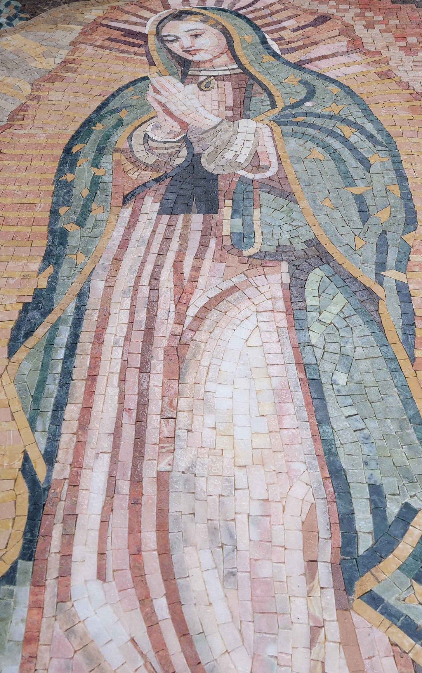 The Virgin Mary Religious Mosaic