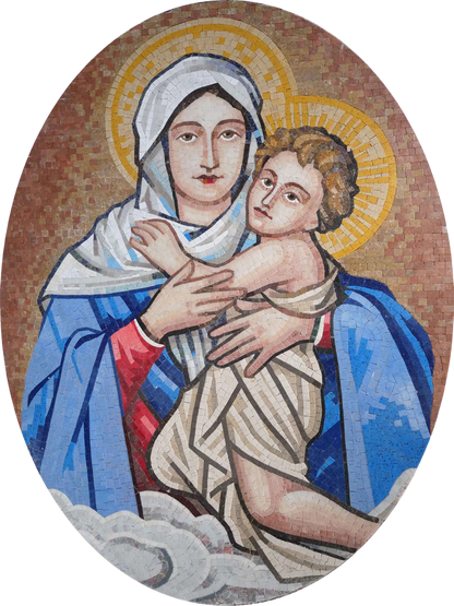 Mosaic Artwork - Jesus & the Virgin Mary