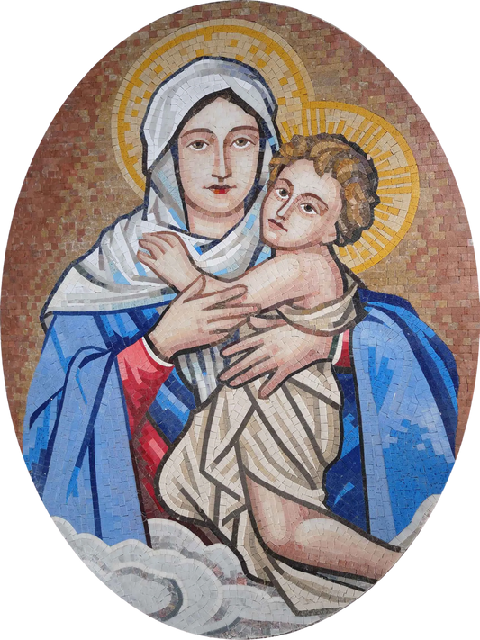 Mosaic Artwork - Jesus & the Virgin Mary