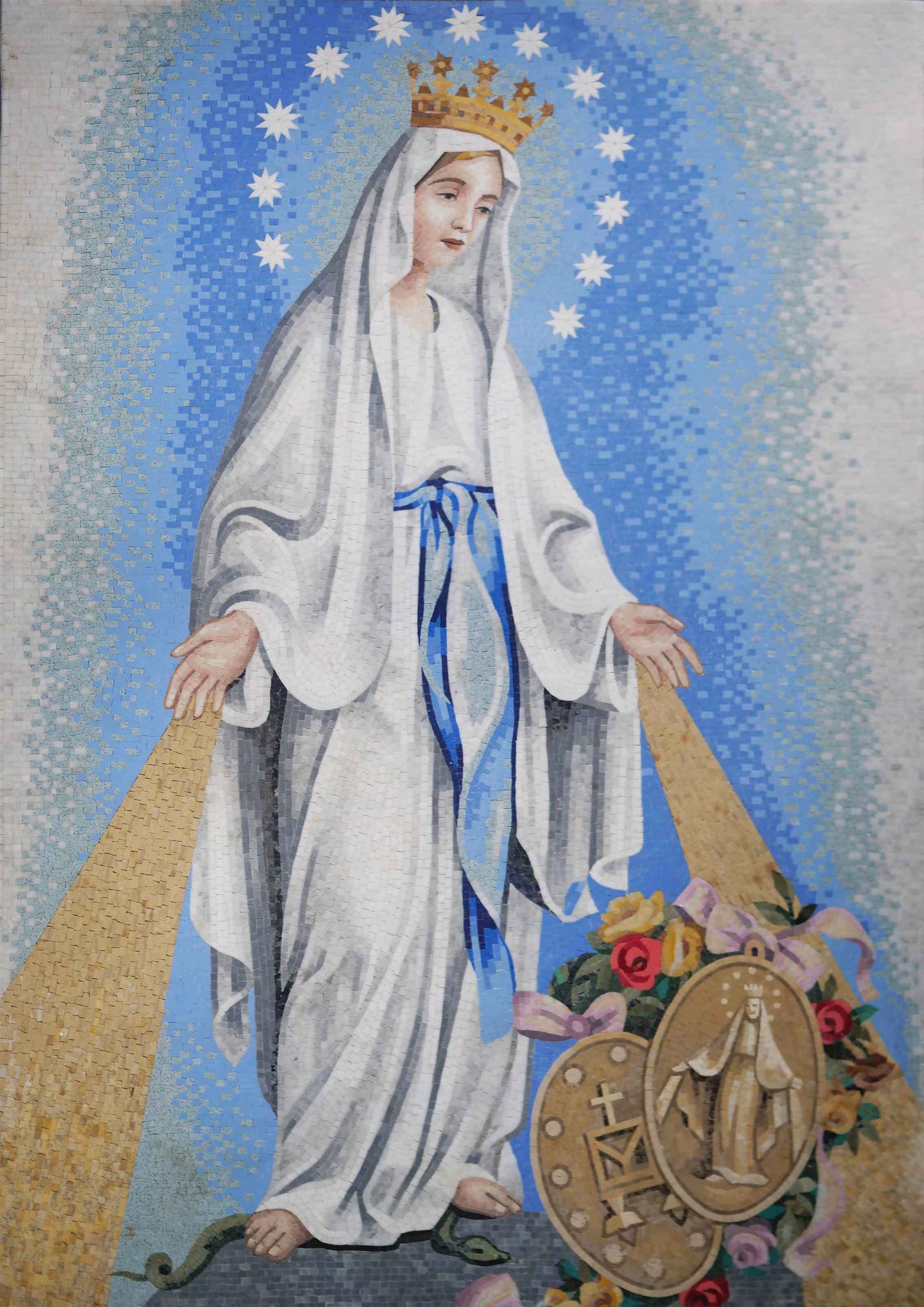 Mary the Virgin - Mosaic Artwork