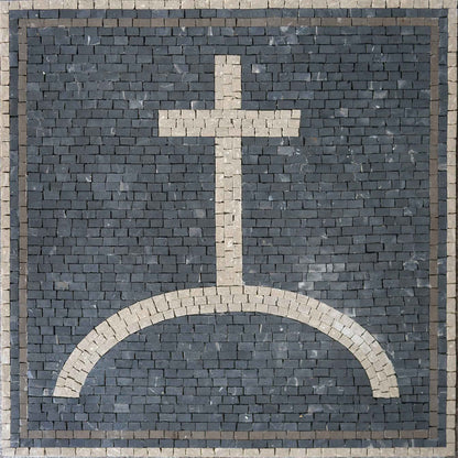 Mosaic Wall Art - The Neutral Cross