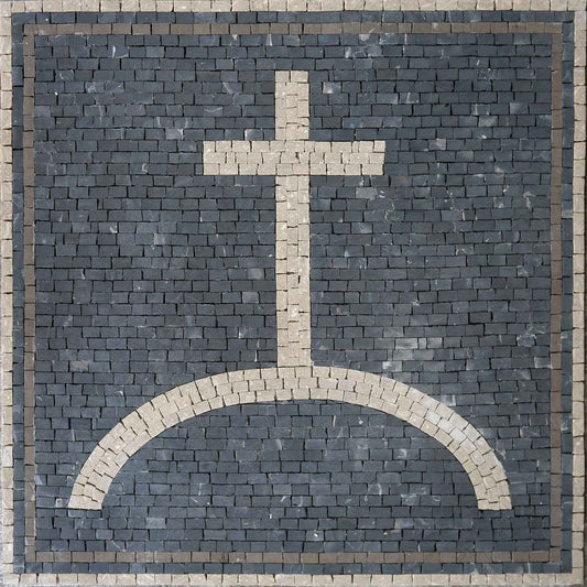 Mosaic Wall Art - The Neutral Cross