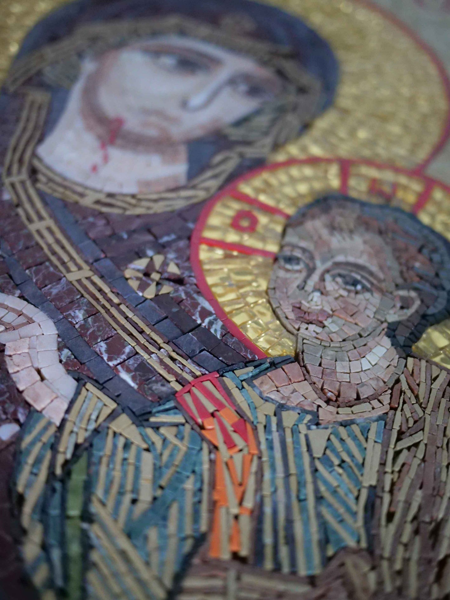 Mosaics Art - Saint Mary & Jesus
