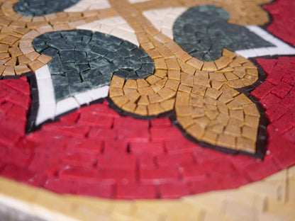 Geometric Flower Cross Mosaic