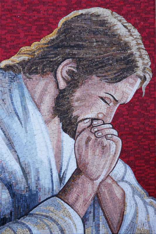 Praying Jesus - Religious Mosaic