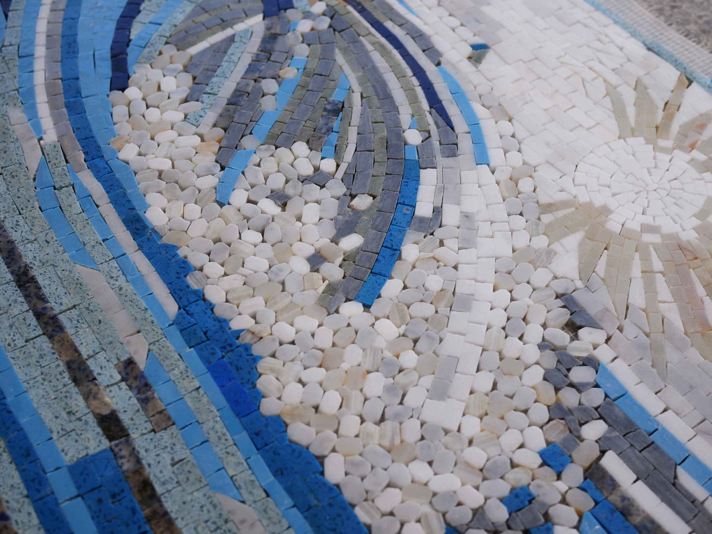 Mosaic Art - Shady Blue Waves