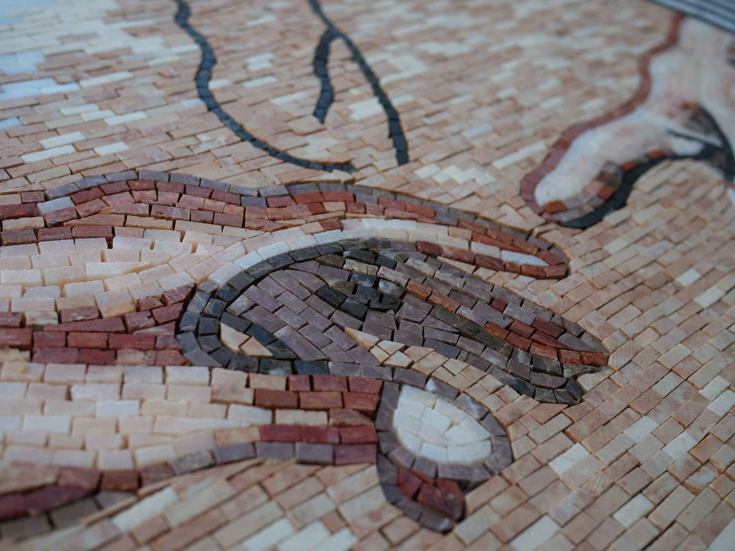 The Creation Of Adam by Michngelangelo - Mosaic Medallion