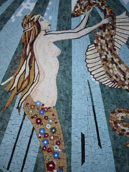 Nautical Mosaic - Mermaid & Seahorse