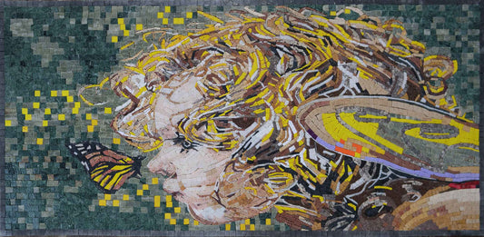 Child & Butterfly - Mural Mosaic