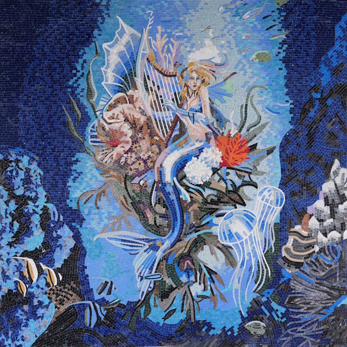 Mosaic Magic Mermaid Harp
