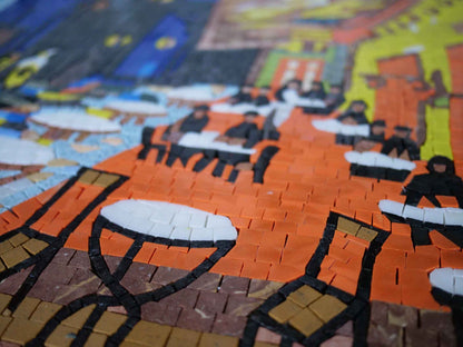 Mosaic Reproduction - "Cafe At Night" by Vincent Van Gogh