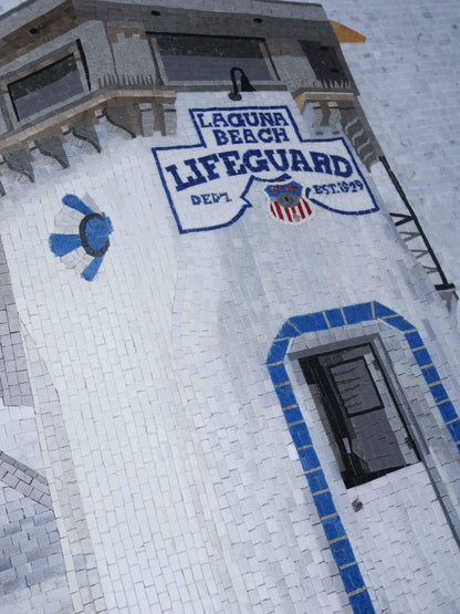 Custom Made Laguna Beach Lifeguard Tower Mosaic