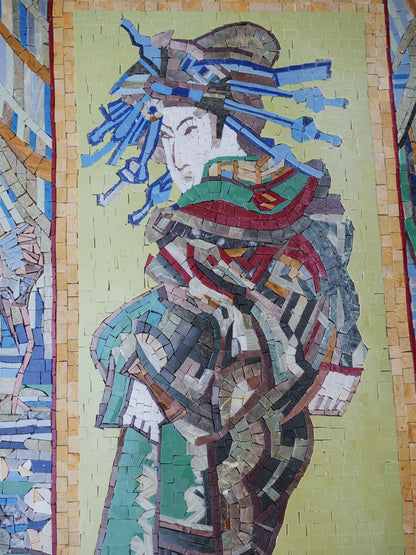 Vincent Van Gogh's Japenese Geisha - Mosaic Art Reproduction