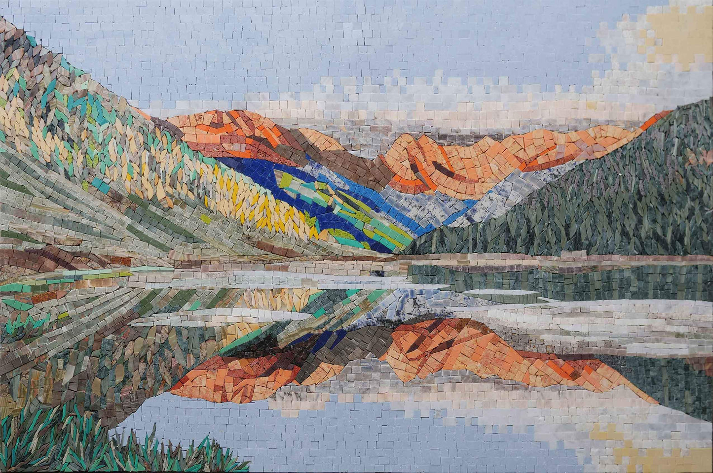 Mountain View Mosaic Wall Art