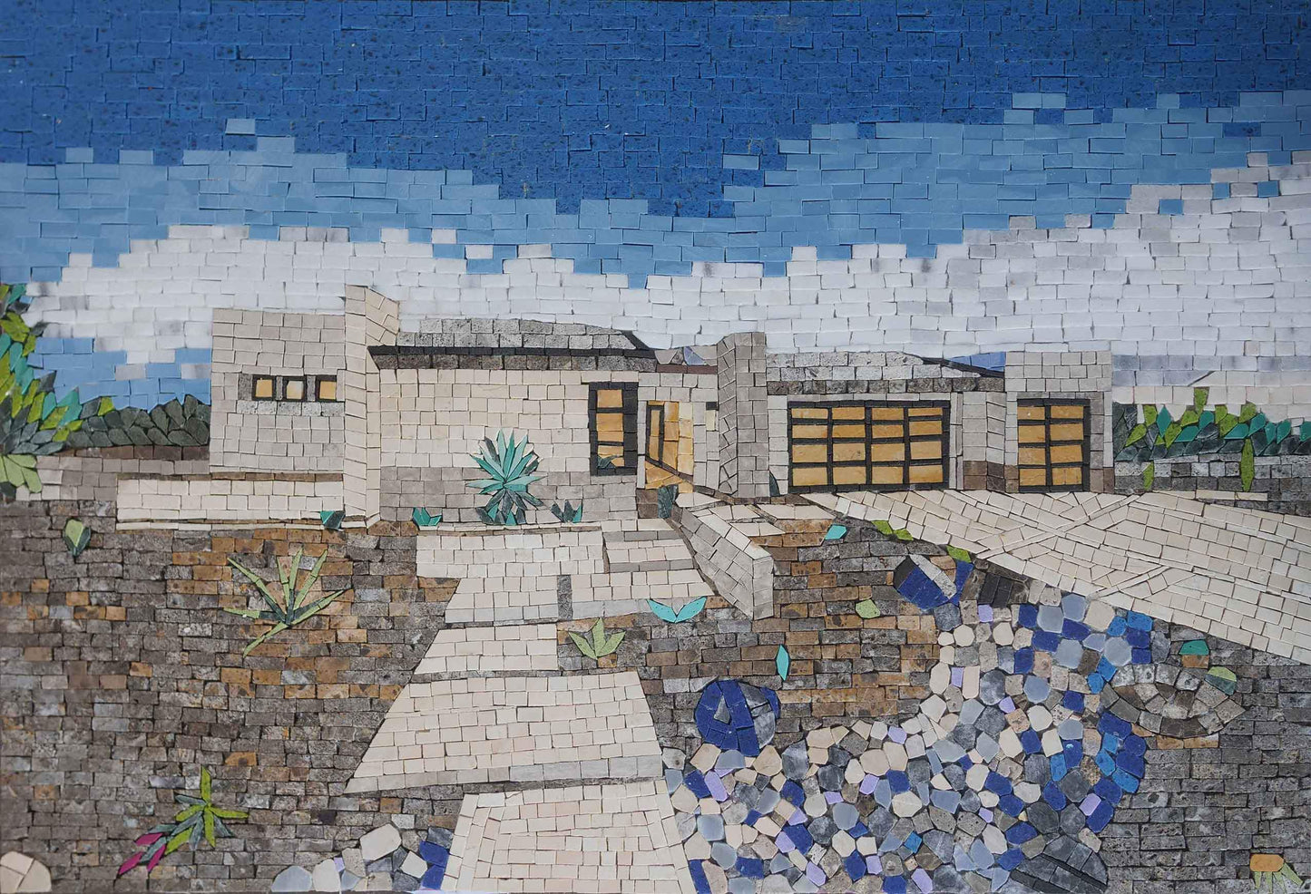 Modern Mosaic House - Mosaic Wall Art