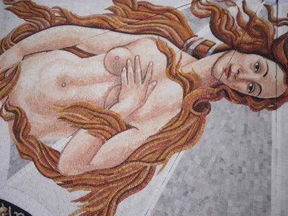 Botticelli, The birth of Venus Mosaic Art Medallion