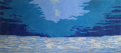 Mosaic Tile Art - Ocean & Sky Blues