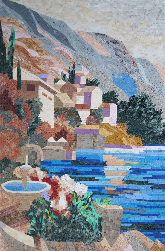 Mosaic Wall Art - Colorful Coastal City
