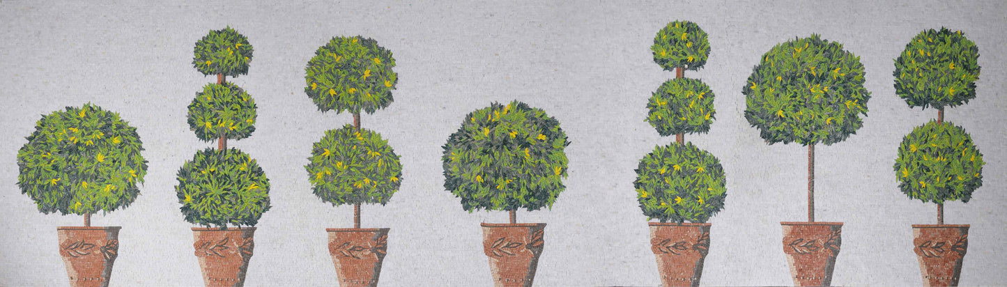 Tree Pots - Mosaic Wall Art