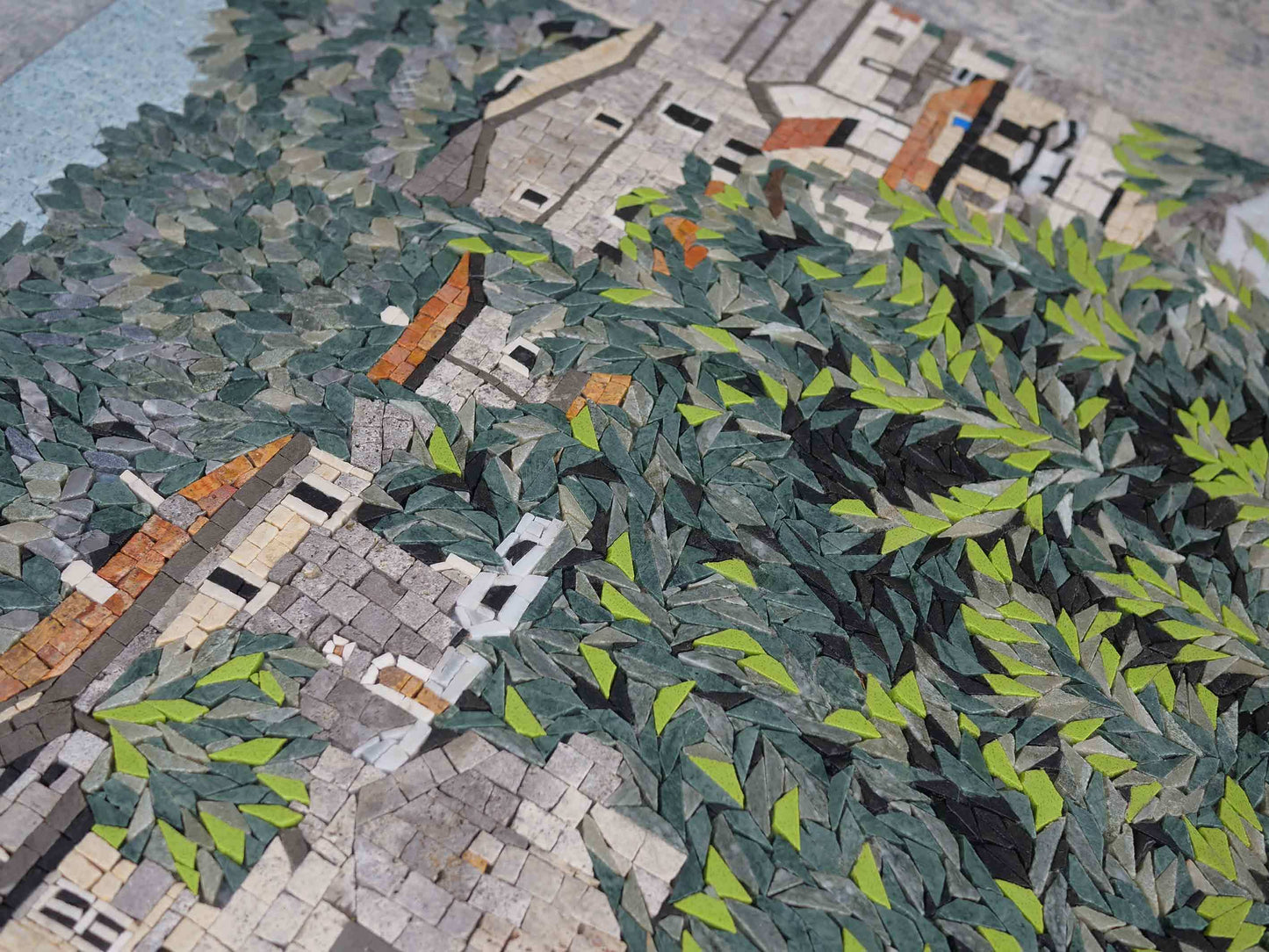 Village Scenary - Mosaic Art