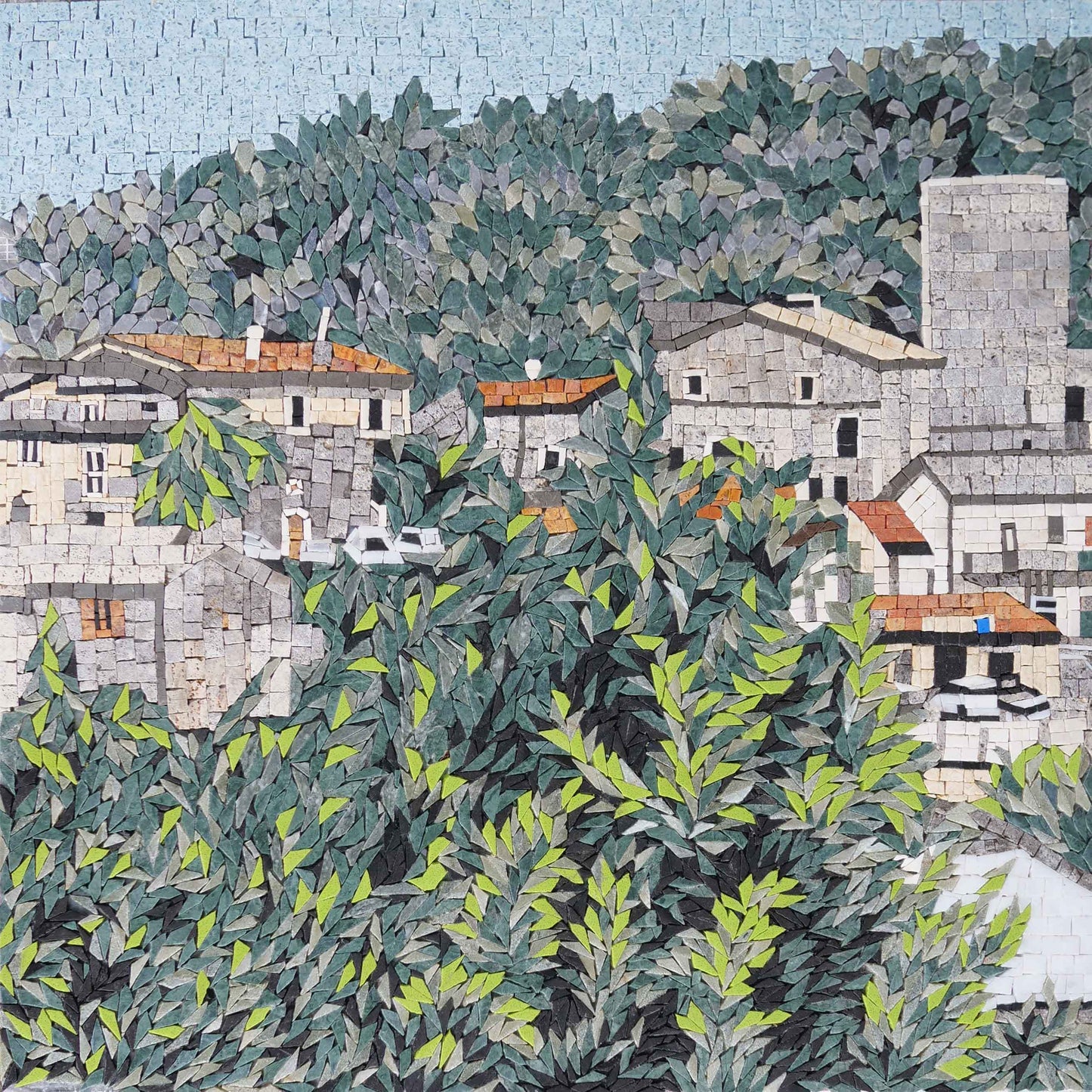 Village Scenary - Mosaic Art