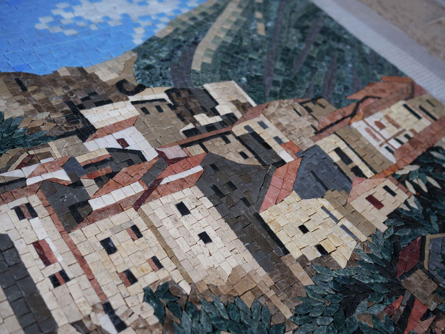 Landscape Village Mosaic Scenery