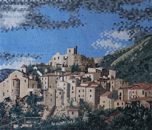 Landscape Village Mosaic Scenery