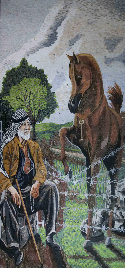 Palestinian Farmer Mosaic Design