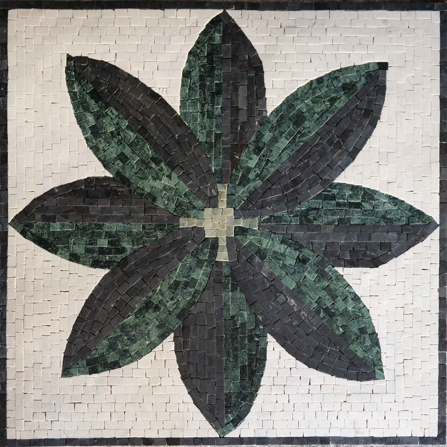 Mosaic Artwork - Green Flower