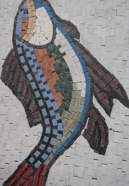 Colorful Fish Mosaic - Mosaic Wall Art