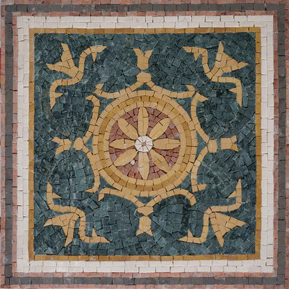 Mosaic Artwork - Central Flower