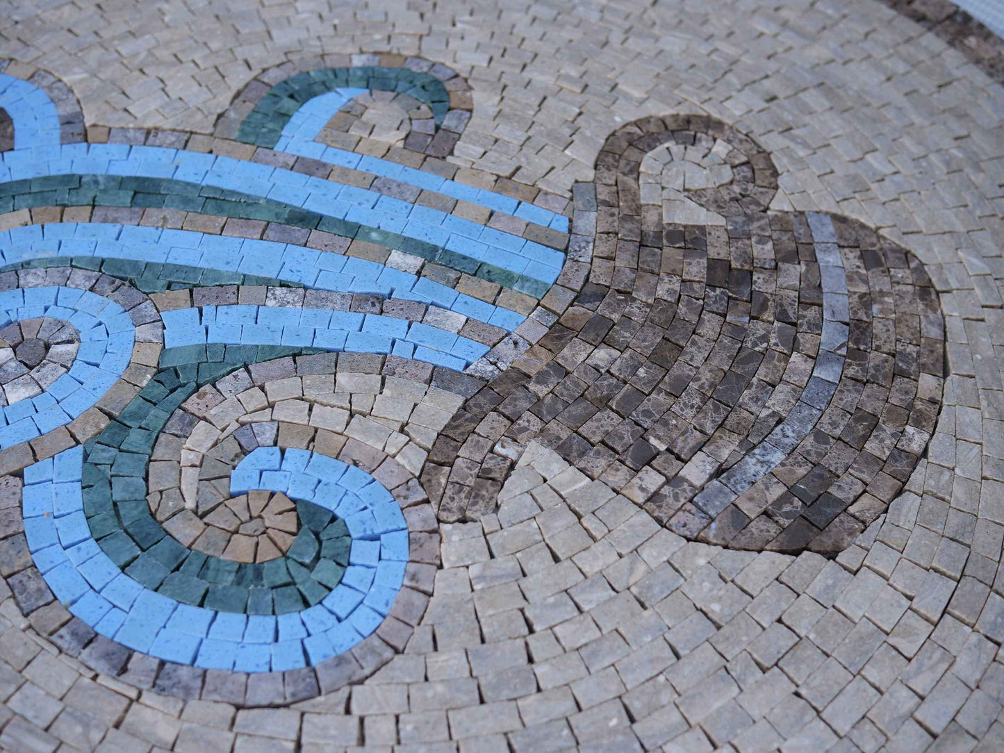 Aquarius Medallion Mosaic Art