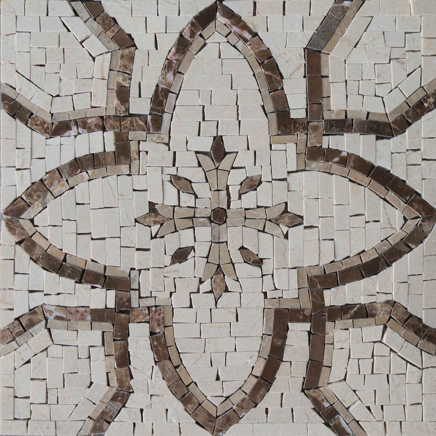 Earthy Floral Mosaic Motif