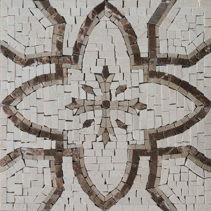 Earthy Floral Mosaic Motif