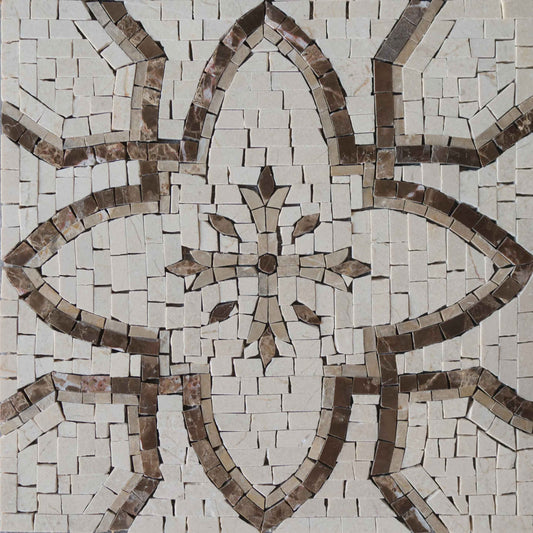 Earthy Floral Mosaic Motif