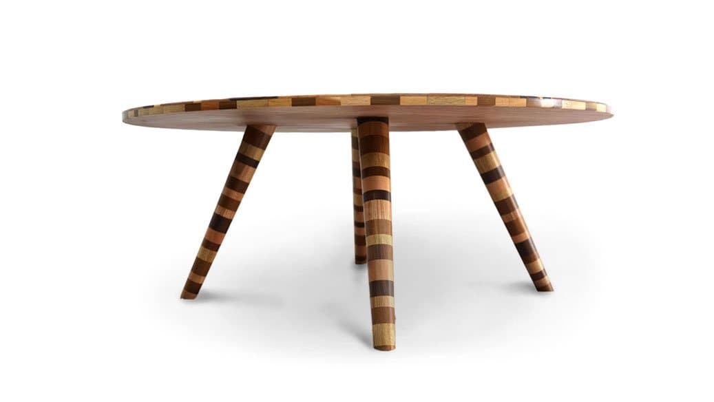 Dove by the Tree - Wooden Mosaic Table