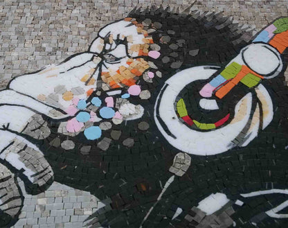 Musical Monkey - Mosaic Art