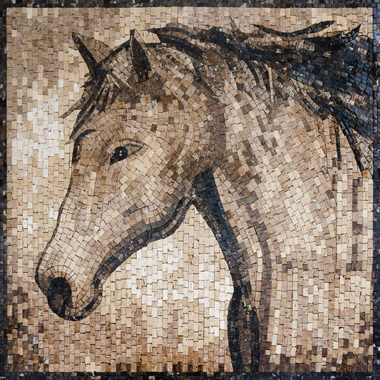 Majestic Horse Mosaic Portrait