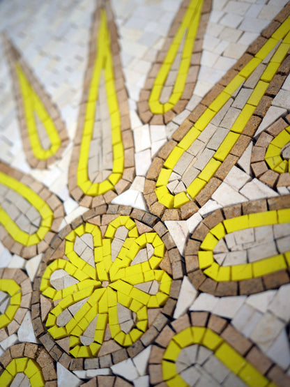 Radiant Starburst Mosaic Art - Celestial Inspired Motif