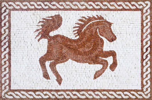 Galloping Horse Mosaic Art - Ideal for Kitchen Backsplash